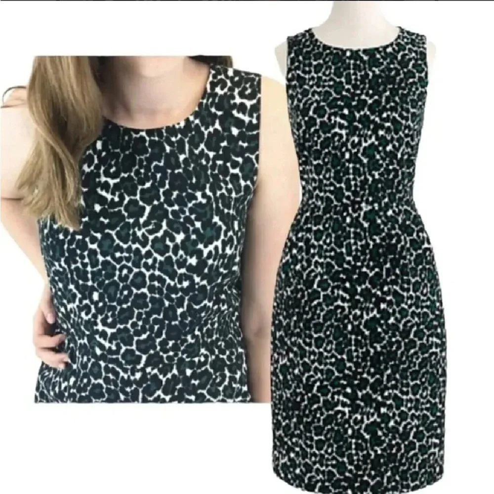J. Crew animal print sleeveless sheath dress size 0